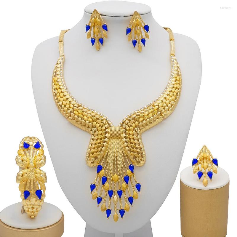 Necklace Earrings Set Fashion Dubai Gold Color African Beads Jewelry Arab Turkish Bridal Wedding Crystal Jewellery, Picture shown
Necklace Earrings Set Fashion Dubai Gold Color African Beads Jewelry Arab Turkish Bridal Wedding Crystal Jewellery, Picture shown