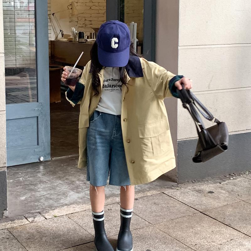 Coat Children's Windbreaker Girls' Korean Version 2023 Style Color Contrast Collar, Auburn
Coat Children's Windbreaker Girls' Korean Version 2023 Style Color Contrast Collar, Auburn