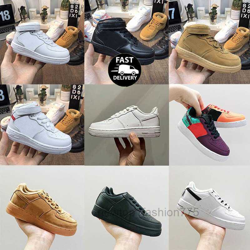 

2022 Fashion Kids shoes Forse 1 boys girls shadow triple white Black Spruce Pale Ivory Washed Coral Sapphire Athletic outdoor designer Outdoor sneakers Eur 25-35