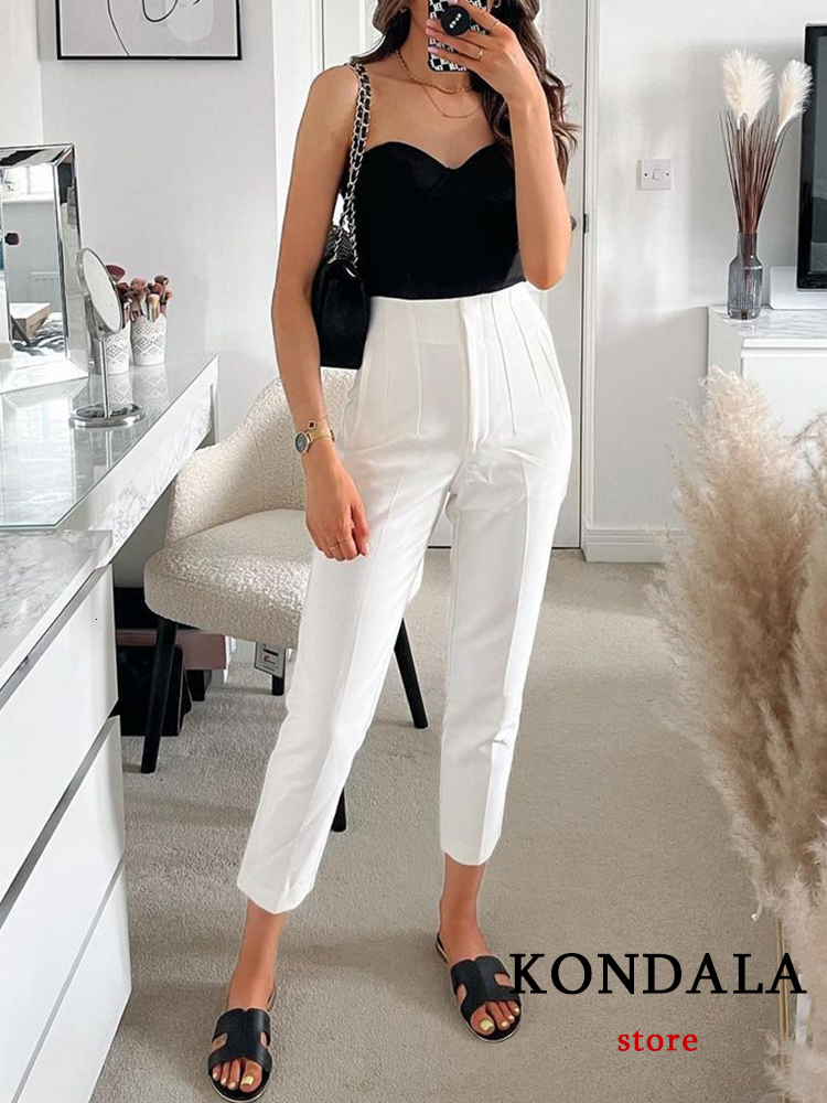 Women s Pants s KONDALA Women Light Blue Chic Fashion Office Wear Straight Vintage High Waist Zipper Fly Female Trousers 230414, Khaki
Women s Pants s KONDALA Women Light Blue Chic Fashion Office Wear Straight Vintage High Waist Zipper Fly Female Trousers 230414, Khaki