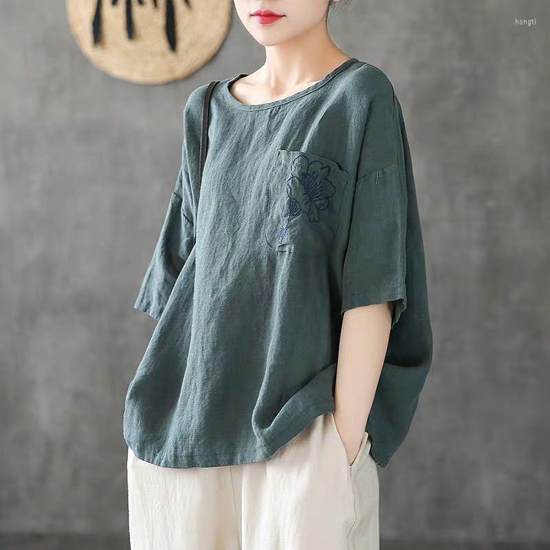 Women's Blouses 95% Cotton Embroidery Blouse Women Spring Summer Linen Half Sleeve Loose Top Casual Green White, Red
Women's Blouses 95% Cotton Embroidery Blouse Women Spring Summer Linen Half Sleeve Loose Top Casual Green White, Red