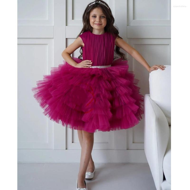 Girl Dresses Handmade Tiered Sleeveless Flower Pleat Wedding Party Gowns With Belt Zipper Back, Custom color
Girl Dresses Handmade Tiered Sleeveless Flower Pleat Wedding Party Gowns With Belt Zipper Back, Custom color