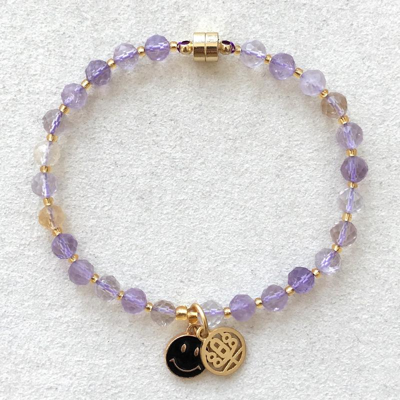 Strand Wholesale Purple Yellow Bracelet Crystal Happy Facet Beads Bracelets For Women Girl Single Circle Fashion Jewelry
Strand Wholesale Purple Yellow Bracelet Crystal Happy Facet Beads Bracelets For Women Girl Single Circle Fashion Jewelry