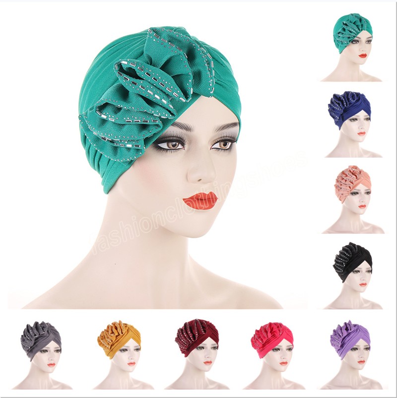 Diamonds Indian Women Muslim Hijab Flower Turban Bonnet Chemo Cap Cancer Headwrap Scarf Femme Hair Loss Hat African Beanie Cover
Diamonds Indian Women Muslim Hijab Flower Turban Bonnet Chemo Cap Cancer Headwrap Scarf Femme Hair Loss Hat African Beanie Cover