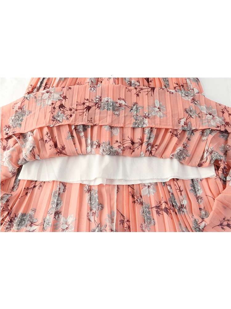 Skirts TIGENA Chiffon Pleated Skirt for Women Spring Summer Vintage Floral Print Boho Beach High Waist Midi Long Skirt Female 230414