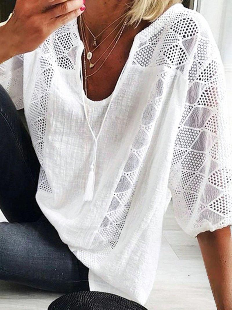 Women's Blouses Plus Size Shirts Women Cotton Linen Solid Color V Neck Half Sleeve Tassel String Boho Style Loose Blusas De Mujer, White
Women's Blouses Plus Size Shirts Women Cotton Linen Solid Color V Neck Half Sleeve Tassel String Boho Style Loose Blusas De Mujer, White