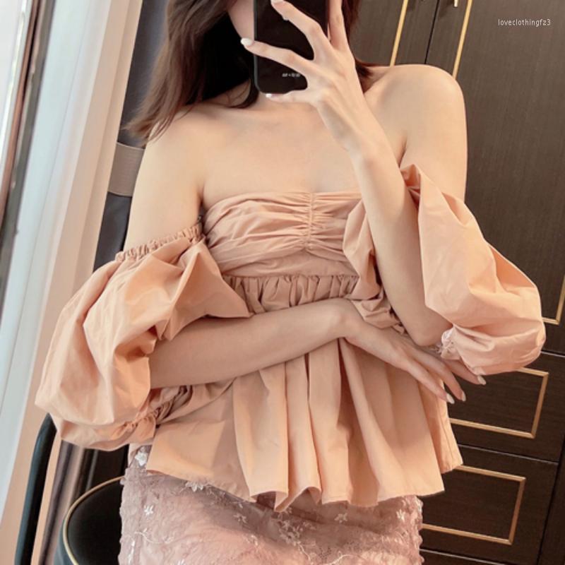 Women's Blouses Puff Sleeve Pleated Blusas Mujer Feminino Slash Neck Off Shoulder Shirts Summer Clothes Women JAPAN Shirt Tops, Black
Women's Blouses Puff Sleeve Pleated Blusas Mujer Feminino Slash Neck Off Shoulder Shirts Summer Clothes Women JAPAN Shirt Tops, Black