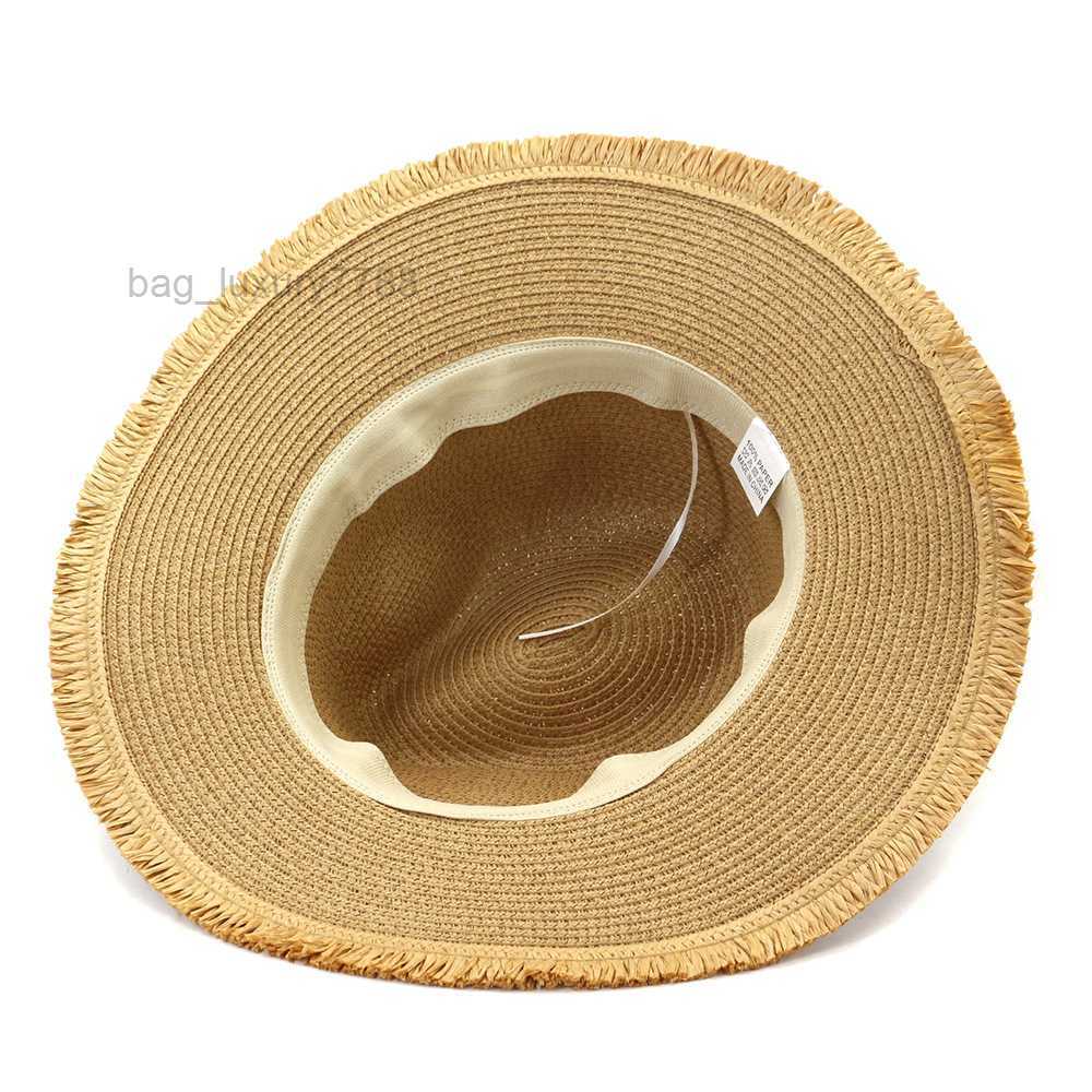 Fashion Fedora Straw Hat Outdoor Travel Vacation Sun Shade Panama Jazz Straw Beach Cap Men Women Sun Protection Big Brim Hat
