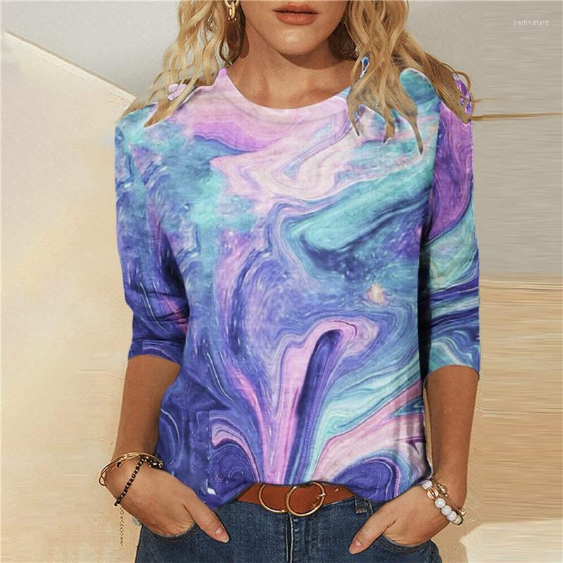 Women's T Shirts Autumn Casual T-shirt For Women Color Wavy Print O-Neck Long Sleeve Pullover Top Elegant Ladies Street Clothes Woman Basic
Women's T Shirts Autumn Casual T-shirt For Women Color Wavy Print O-Neck Long Sleeve Pullover Top Elegant Ladies Street Clothes Woman Basic