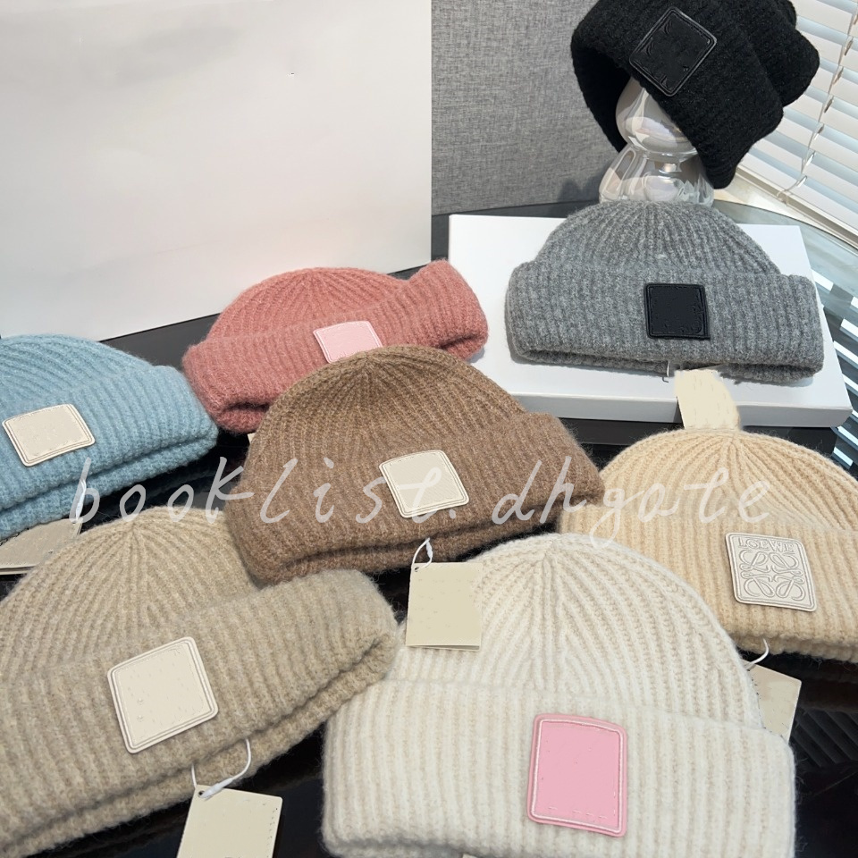 Fashion Designer Knit Hat Letters Cute Caps Women Winter Cap