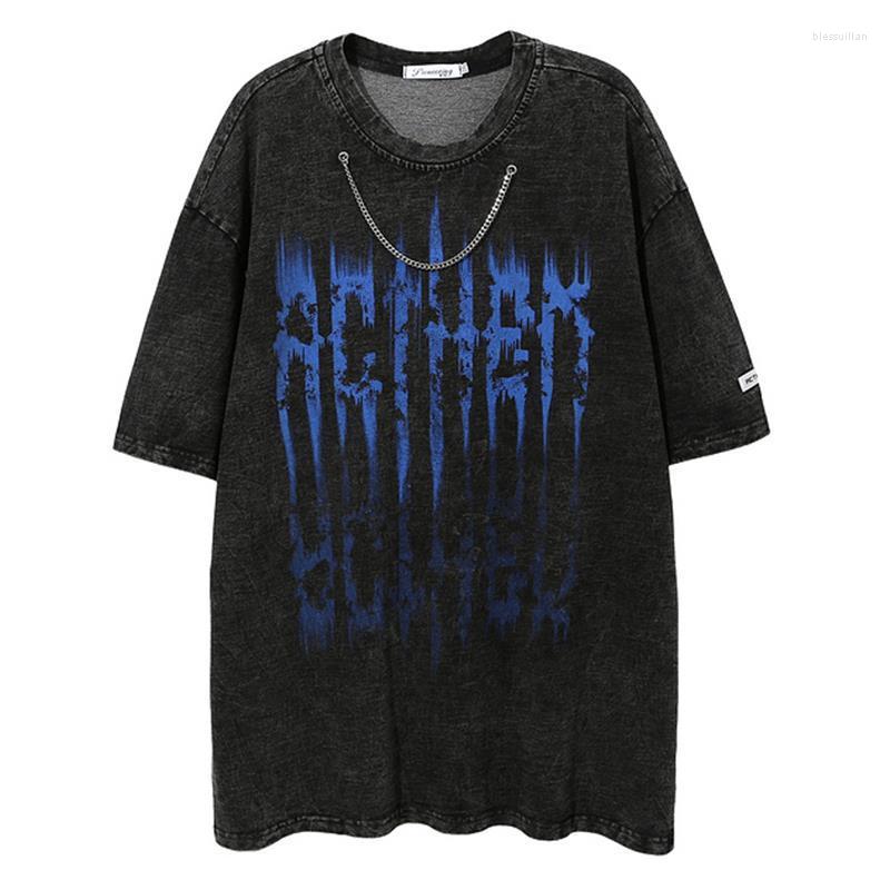 Men's T Shirts Washed And Distressed Letters Short Sleeve T-shirts For Men Women Oversize Loose Hip Hop Tops Ins, Blue
Men's T Shirts Washed And Distressed Letters Short Sleeve T-shirts For Men Women Oversize Loose Hip Hop Tops Ins, Blue