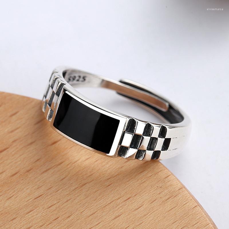 Cluster Rings SA SILVERAGE S925 Band Silver Ring For Women Men Black Bar Engagement Opening Couple Fine Jeweley
Cluster Rings SA SILVERAGE S925 Band Silver Ring For Women Men Black Bar Engagement Opening Couple Fine Jeweley