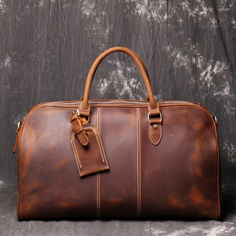 Duffel Bags Men Leather Travel Bag Genuine Top Layer Cowhide Travelling Duffle Fashion Weekend For Male Big Capacity, Beige
Duffel Bags Men Leather Travel Bag Genuine Top Layer Cowhide Travelling Duffle Fashion Weekend For Male Big Capacity, Beige