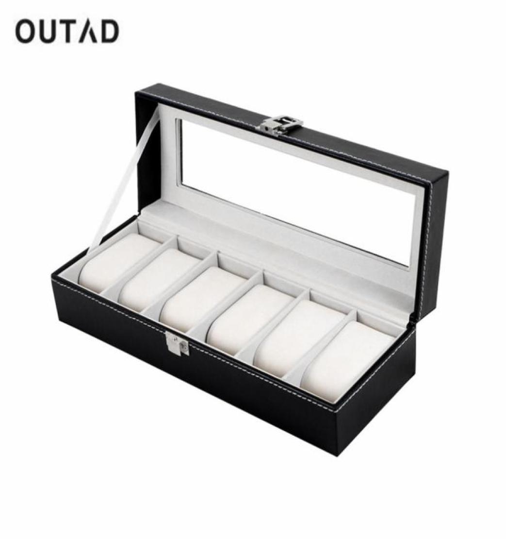 OUTAD 6 Grid Black PU Leather Watch Box Refinement Slots Wrist Watches Gift Case Jewelry Display Boxes Storage Holder9841129 
OUTAD 6 Grid Black PU Leather Watch Box Refinement Slots Wrist Watches Gift Case Jewelry Display Boxes Storage Holder9841129
