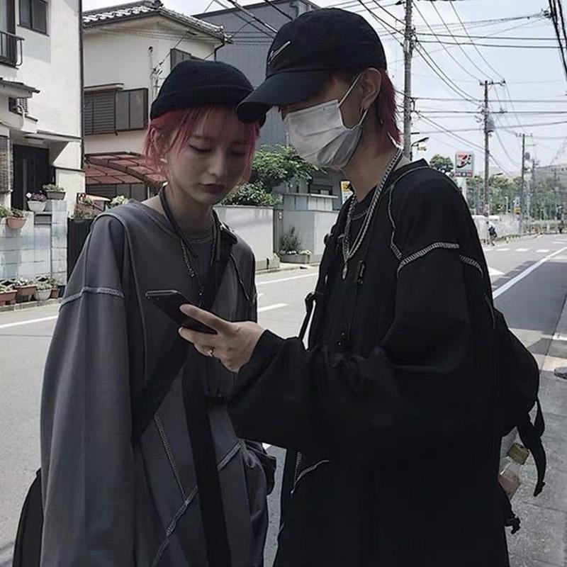 Men' T Shirts Korean High Street Reverse Color Hip Hoploose Students Long Sleeve T-Shirt Men Women Pullover Gothic Sweatshirt Emo 90s Y2k, Black
Men' T Shirts Korean High Street Reverse Color Hip Hoploose Students Long Sleeve T-Shirt Men Women Pullover Gothic Sweatshirt Emo 90s Y2k, Black