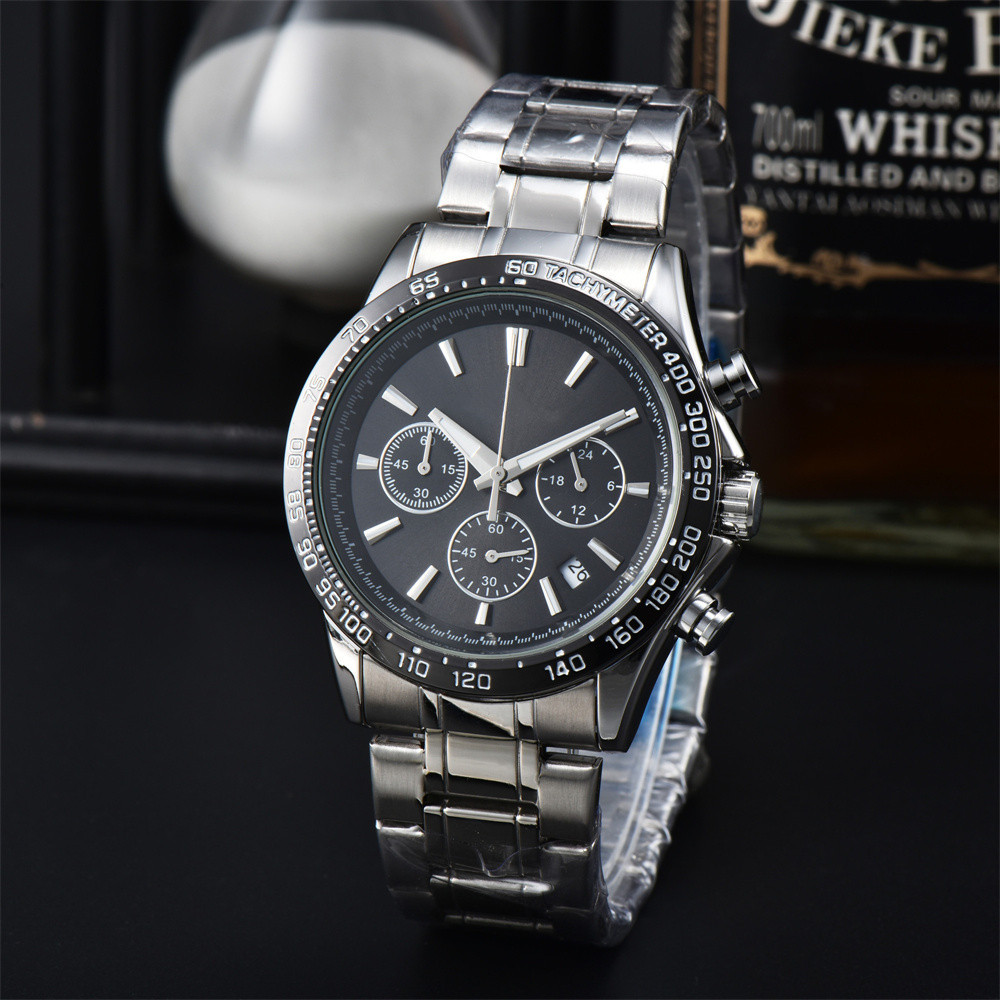 High Quality Top Brand Graxx Seixx Mens Watch Stainless Steel Strap Luminous Dual Time Zone Multifunctional Chronograph Designer Movement Man Watch Montre