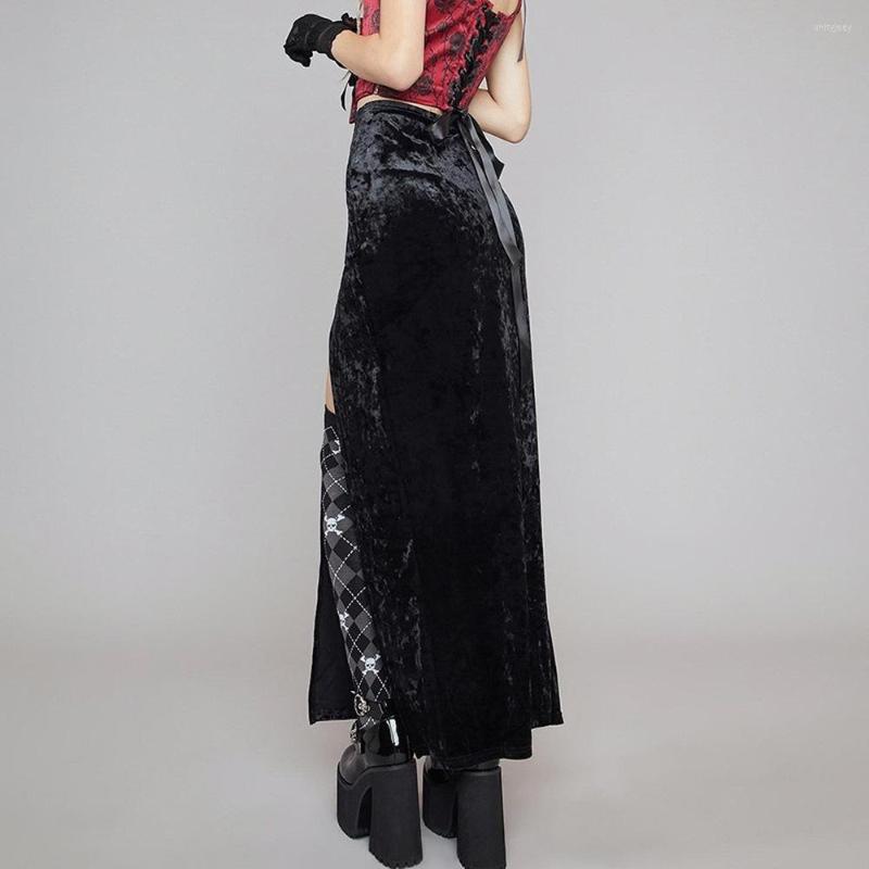 Skirts 2023 Vintage Black Velvet Split Aesthetic Sexy High Waist Bow Bodycon Long Skirt Elegant E Girl Punk Partywear C
Skirts 2023 Vintage Black Velvet Split Aesthetic Sexy High Waist Bow Bodycon Long Skirt Elegant E Girl Punk Partywear C