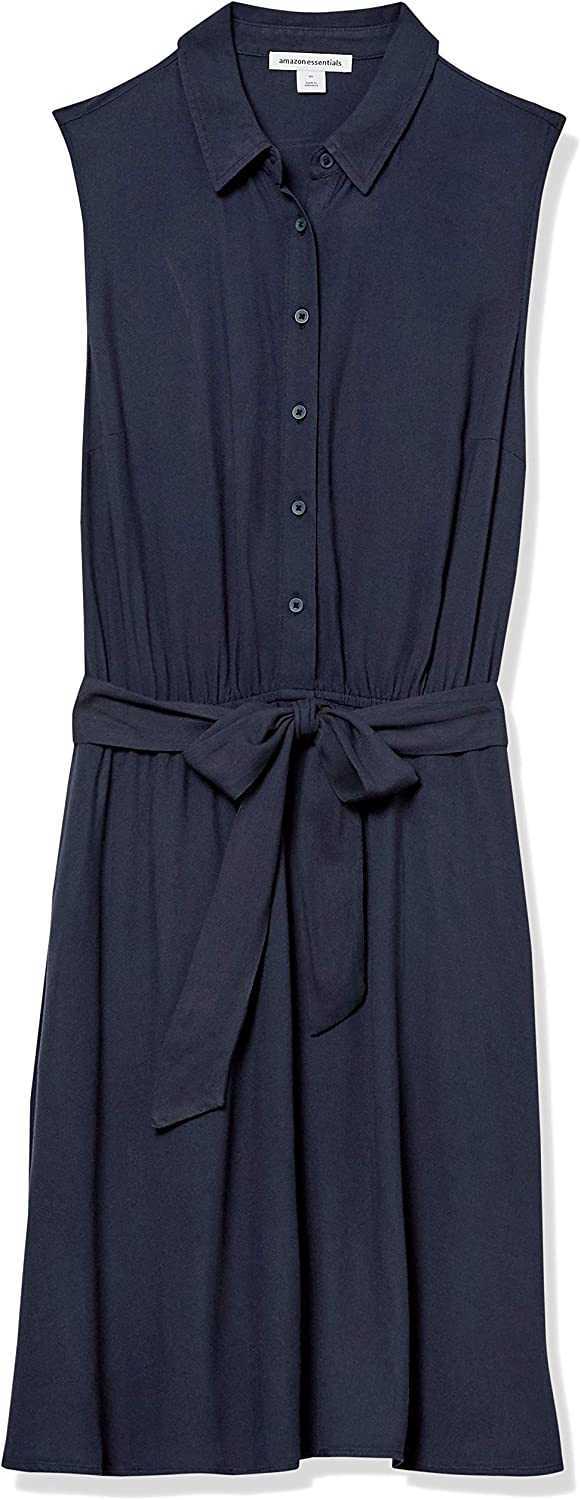 2023 Women's Sleeveless Woven Shirt Dress New Prom Dress A-line Dress Casual Fashion Versatile Girls' Dress