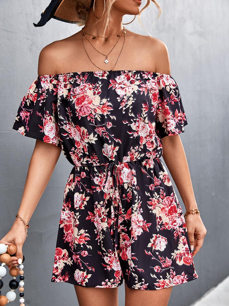 Women' Tracksuits Beach Print Jumpsuit Women Shorts Sets Summer Floral Sexy Off Shoulder Rompers Casual Elastic Waisted Loose Outfits 2023, Black
Women' Tracksuits Beach Print Jumpsuit Women Shorts Sets Summer Floral Sexy Off Shoulder Rompers Casual Elastic Waisted Loose Outfits 2023, Black
