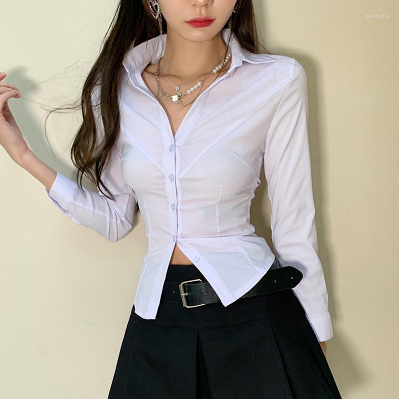 Women' Blouses Summer Fashion Cotton Women Shirt Sexy Blusas White Button Up Slim Long Sleeves Chemise Femme Crop Top Mujer
Women' Blouses Summer Fashion Cotton Women Shirt Sexy Blusas White Button Up Slim Long Sleeves Chemise Femme Crop Top Mujer