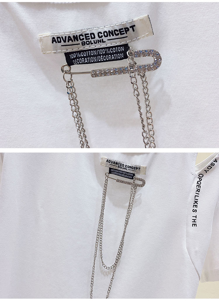 Women's T-Shirt Beading Tees T Shirt Women HIP HOP Clothes White Short Sleeve T-shirt Summer Tops Tee Shirt Cotton Black Gray High Quality 230414