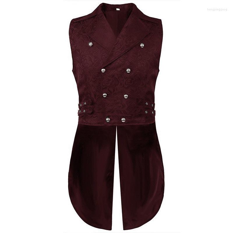 Men' Vests Mens Red Gothic Steampunk Vest Waistcoat Sleeveless Tailcoat Victorian Vintage Costume Double Breasted Jacquard Suit Male, Black
Men' Vests Mens Red Gothic Steampunk Vest Waistcoat Sleeveless Tailcoat Victorian Vintage Costume Double Breasted Jacquard Suit Male, Black