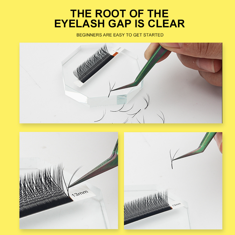 Makeup Tools DeceMars YY Shape Black Brown Eyelashes Extensions Two Tip Lashes CD Curl High Quality Idividual 230413