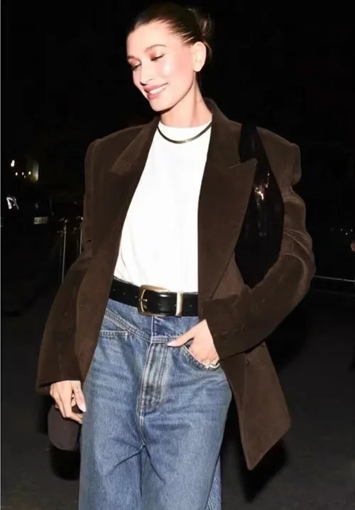 Womens Wool Blends Women Winter Jacket Corduroy Coat Blazer Dark Brown TurnDown Collar Full Sleeve Classic Vintage Trench Warm 231113