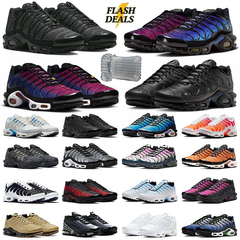 Tn Plus tns Running Shoes Toggle Utility 25th Anniversary Triple White Black Grey REFLECTIVE Fire Ice Stone Onyx Men Women Trainers Sports Sneakers chaussure