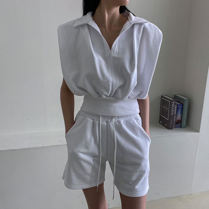 Women Two Piece Pants Chic Cropped Tops Elastic Waisted Short 2023 Summer Streetwear Y2k Sets Korean Set White 230414, Knit-vest
Women Two Piece Pants Chic Cropped Tops Elastic Waisted Short 2023 Summer Streetwear Y2k Sets Korean Set White 230414, Knit-vest