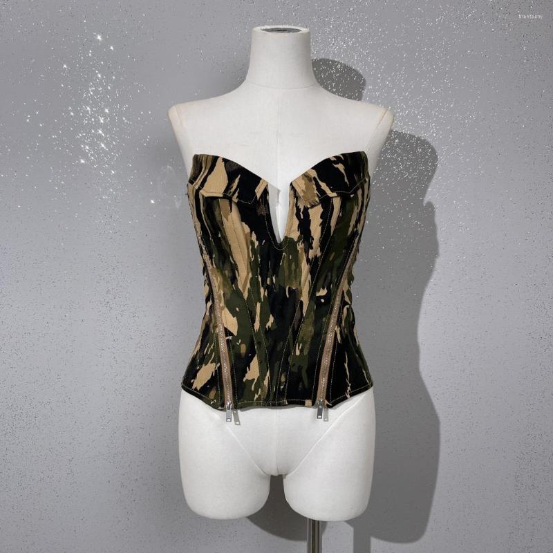 Women' Two Piece Pants 2023 Women Fashion Camouflage Suit Fishbone Tube Top Wide Leg Tooling Babes 2-piece Set 0318
Women' Two Piece Pants 2023 Women Fashion Camouflage Suit Fishbone Tube Top Wide Leg Tooling Babes 2-piece Set 0318