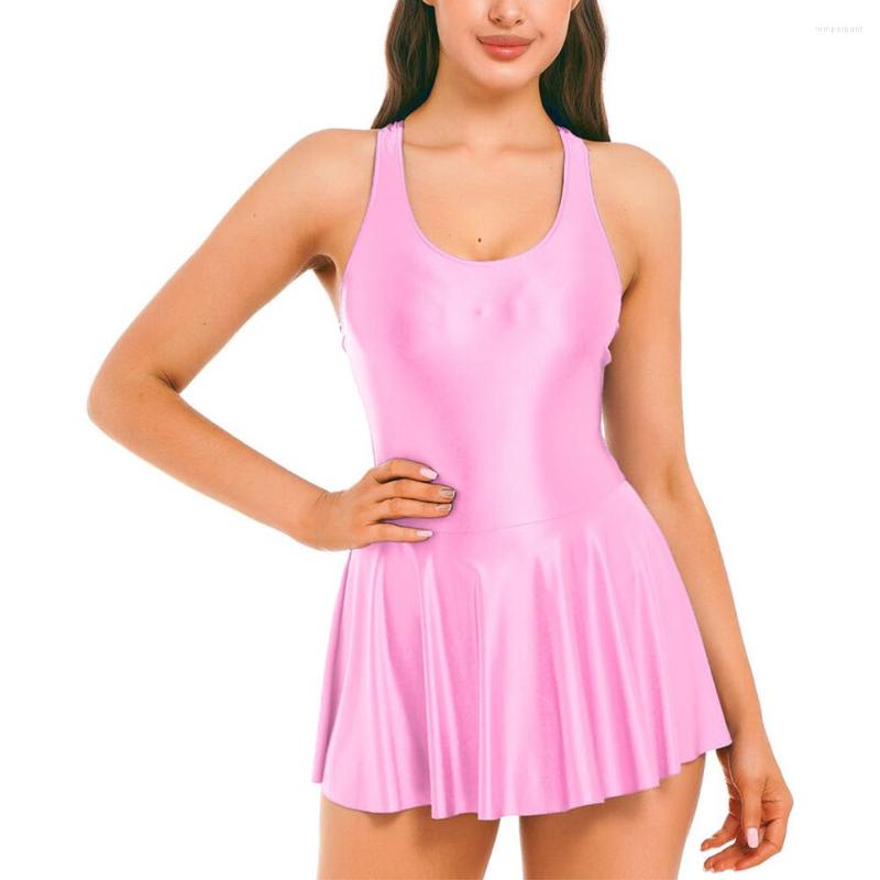 Women's Sleepwear Women Dress Glossy Stretchy Sleeveless Pink Tank Dresses Solid Athletic Tennis Black Swimwear Beachr Nightgown Pajamas, Wine red
Women's Sleepwear Women Dress Glossy Stretchy Sleeveless Pink Tank Dresses Solid Athletic Tennis Black Swimwear Beachr Nightgown Pajamas, Wine red