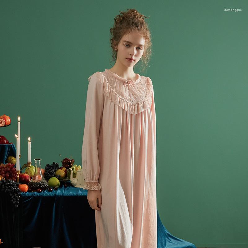 Women' Sleepwear Princess Vintage Court Nigthgowns Women Delicate Embroidery Round Neck Night Dress Spring Full Sleeves Cotton Loose, Pink
Women' Sleepwear Princess Vintage Court Nigthgowns Women Delicate Embroidery Round Neck Night Dress Spring Full Sleeves Cotton Loose, Pink