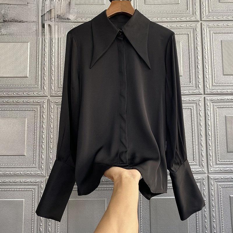 Women's Blouses Black Chiffon Women Shirts Summer Vintage Turn-Down Collar Lantern Sleeved Loose Elegant Office Lady Outwear Tops
Women's Blouses Black Chiffon Women Shirts Summer Vintage Turn-Down Collar Lantern Sleeved Loose Elegant Office Lady Outwear Tops
