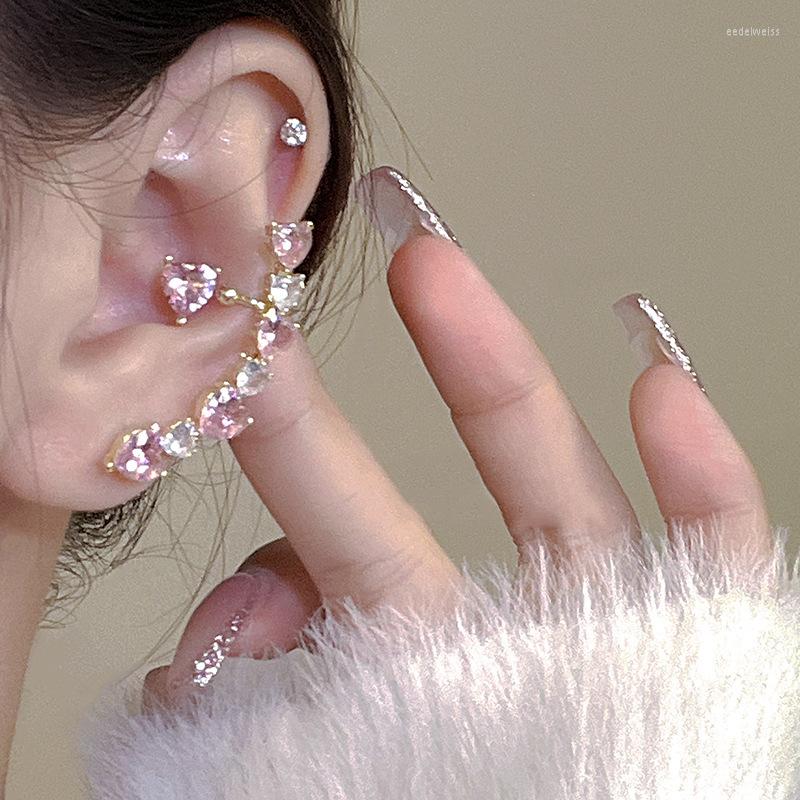 Stud Earrings Romantic Pink Heart Asymmetrical Zircon For Women Charm Crystal Jewelry Brincos Gift
Stud Earrings Romantic Pink Heart Asymmetrical Zircon For Women Charm Crystal Jewelry Brincos Gift