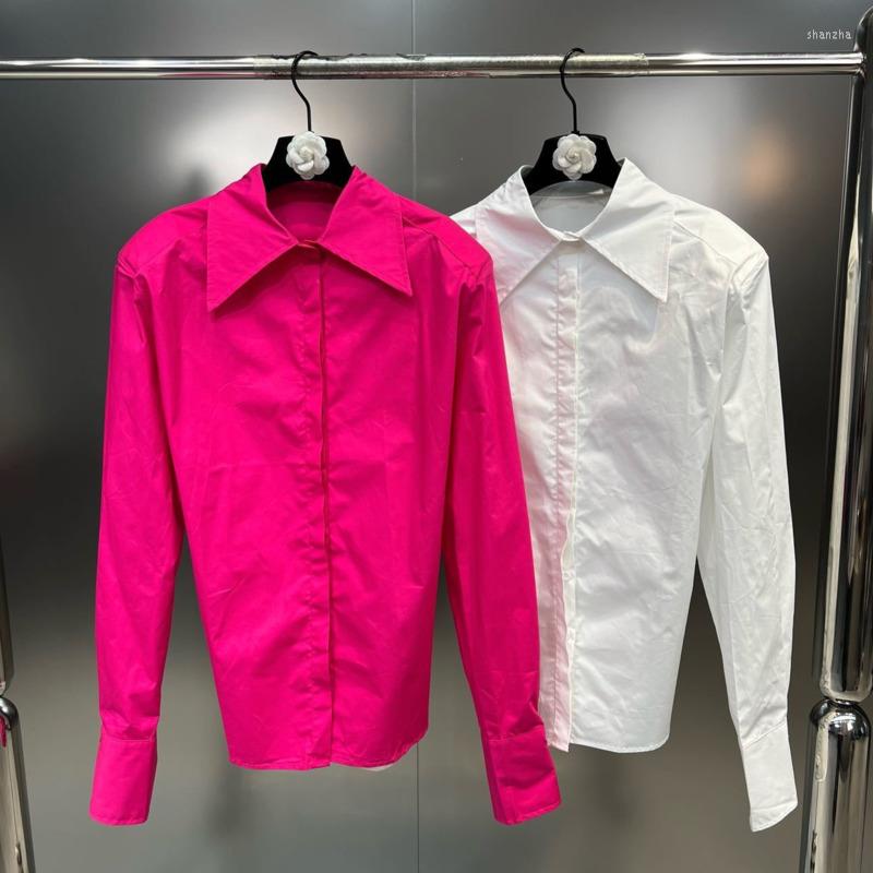 Women's Blouses PREPOMP 2023 Spring Arrival Long Sleeve Turn Down Collar Back Bandage Fuchsia Shirt Women, White
Women's Blouses PREPOMP 2023 Spring Arrival Long Sleeve Turn Down Collar Back Bandage Fuchsia Shirt Women, White