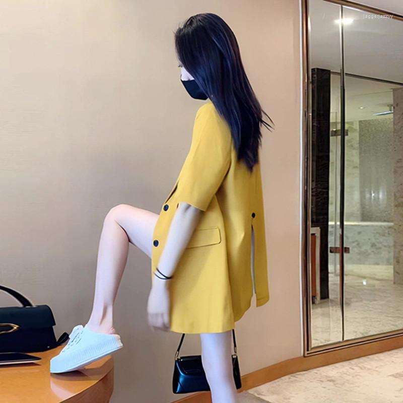 Women' Suits Spring Summer Fashion Blazers Jacket Woman Short Sleeve Pocket Solid Coat Korean Femme Clothing Suit Collar Casual Loose Tops, Black
Women' Suits Spring Summer Fashion Blazers Jacket Woman Short Sleeve Pocket Solid Coat Korean Femme Clothing Suit Collar Casual Loose Tops, Black