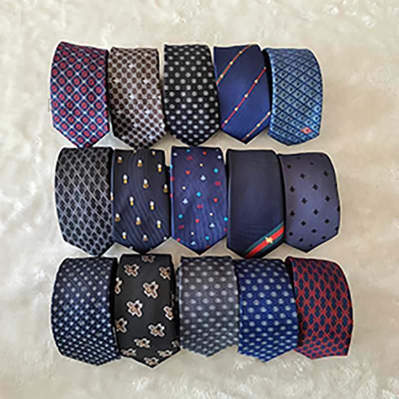 Mens Silk Neck Ties kinny Slim Narrow Polka Dotted letter Jacquard Woven Neckties Hand Made In Many Styles with box