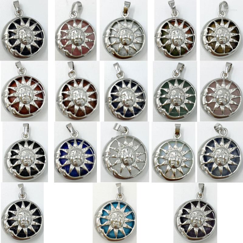 Pendant Necklaces Jaspe Opal Aventurine Tigers Eye Crystal Howlite Goldstone Carnelian Lapis Lazuli Sun God Round Art Bead WFH421
Pendant Necklaces Jaspe Opal Aventurine Tigers Eye Crystal Howlite Goldstone Carnelian Lapis Lazuli Sun God Round Art Bead WFH421
