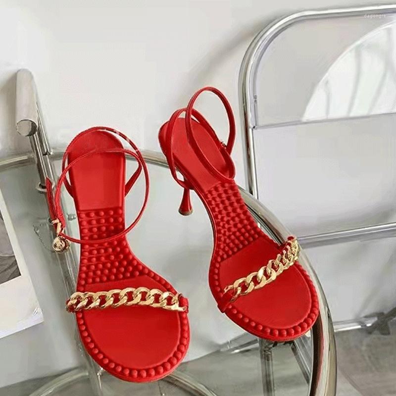 Sandals Massage Bottom Fashion Women Round Toe Summer Concise Femlae Solid Color Shoes Metal Chian High Heel Party Pumps Buckle, Picture shown
Sandals Massage Bottom Fashion Women Round Toe Summer Concise Femlae Solid Color Shoes Metal Chian High Heel Party Pumps Buckle, Picture shown