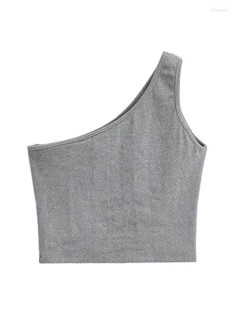 Women' Tanks Sexy Women Crop Top 2023 Summer One Shoulder Sleeveless Backless Vest Tops, Black
Women' Tanks Sexy Women Crop Top 2023 Summer One Shoulder Sleeveless Backless Vest Tops, Black