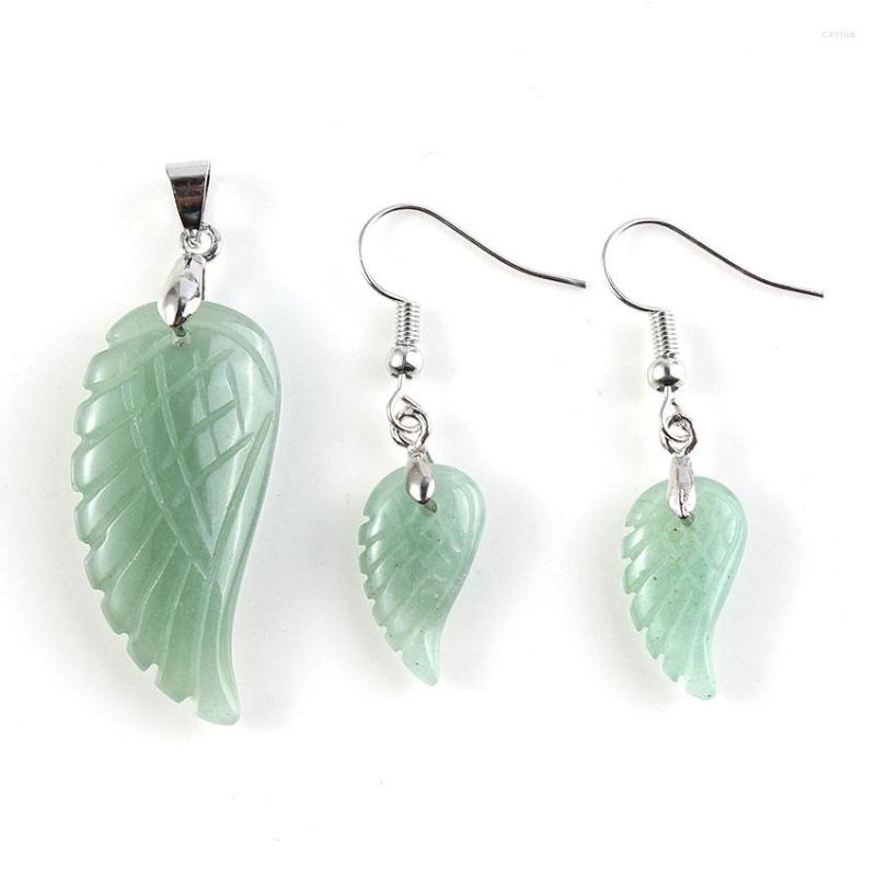 Necklace Earrings Set FYSL Silver Plated Angel Wing Lapis Lazuli Pendant Drop Fluorite Stone Classic Style Jewelry, Picture shown
Necklace Earrings Set FYSL Silver Plated Angel Wing Lapis Lazuli Pendant Drop Fluorite Stone Classic Style Jewelry, Picture shown