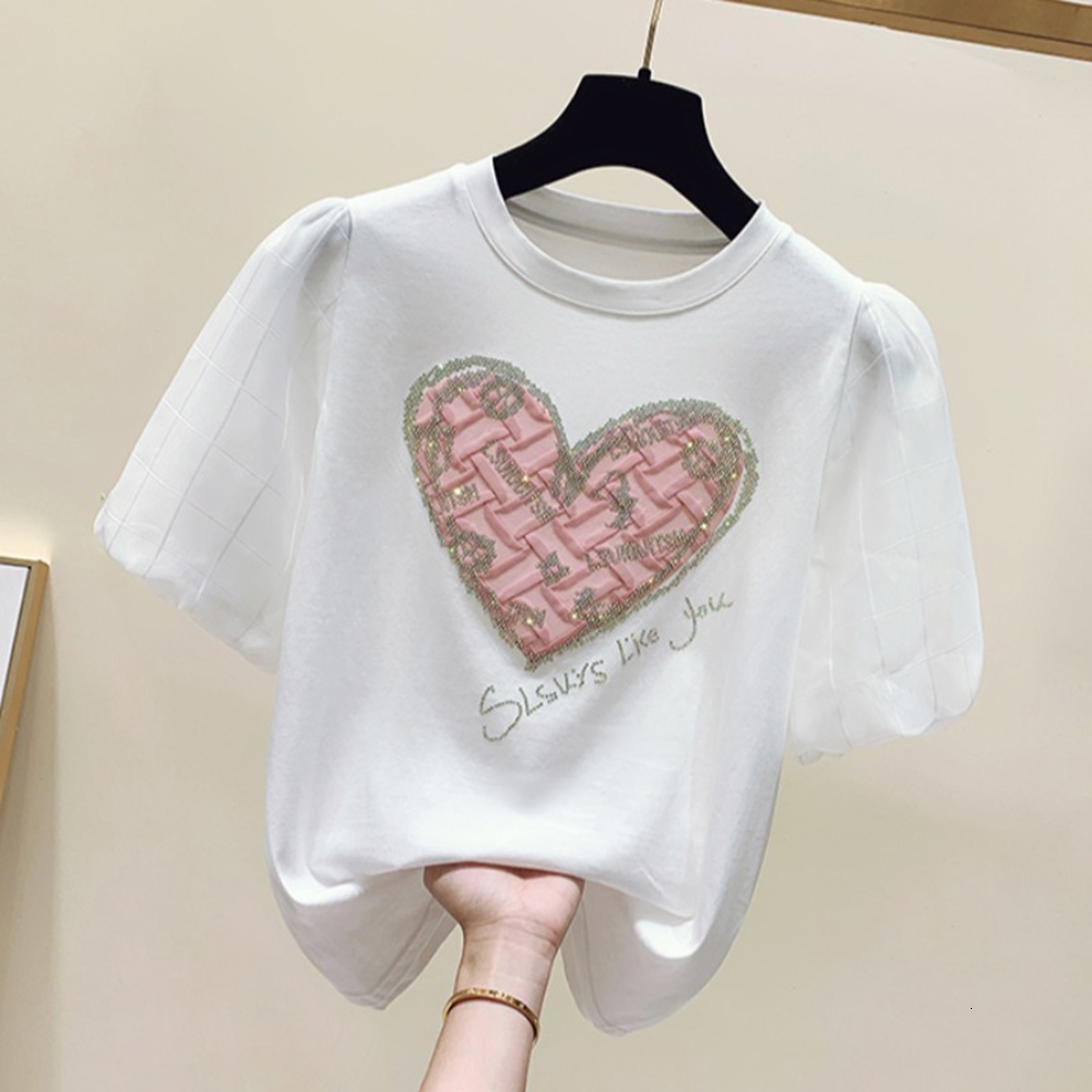 Women's T-Shirt Summer Short Sleeve T-Shirt Fashion Casual O-Neck Heart-Shaped Diamond Female Tshirts Elegant Slim Women's Tops Blusas 230414, Green
Women's T-Shirt Summer Short Sleeve T-Shirt Fashion Casual O-Neck Heart-Shaped Diamond Female Tshirts Elegant Slim Women's Tops Blusas 230414, Green