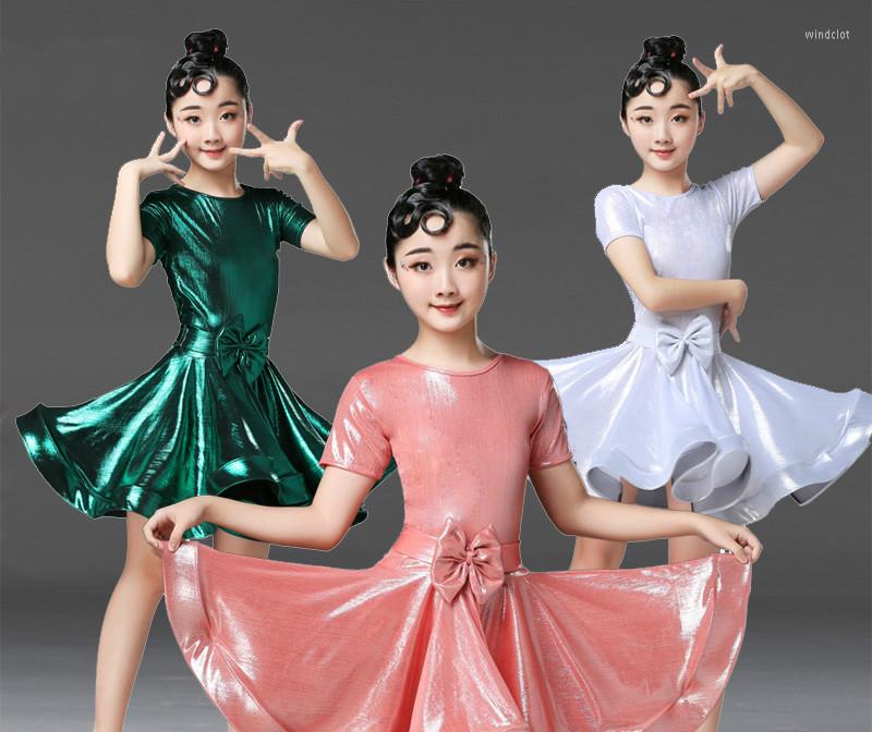 Stage Wear Children's Latin Dance Dress Girl's Artistic Gymnastics Practice Tango Flamengo Clothing, Green
Stage Wear Children's Latin Dance Dress Girl's Artistic Gymnastics Practice Tango Flamengo Clothing, Green