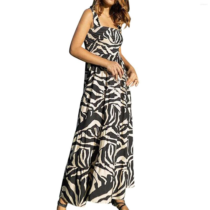 Casual Dresses Vestidos 2023 Spaghetti Strap Zebra Print Long For Women Summer Sundress Elegant Backless Smocked Party Maxi, Black
Casual Dresses Vestidos 2023 Spaghetti Strap Zebra Print Long For Women Summer Sundress Elegant Backless Smocked Party Maxi, Black