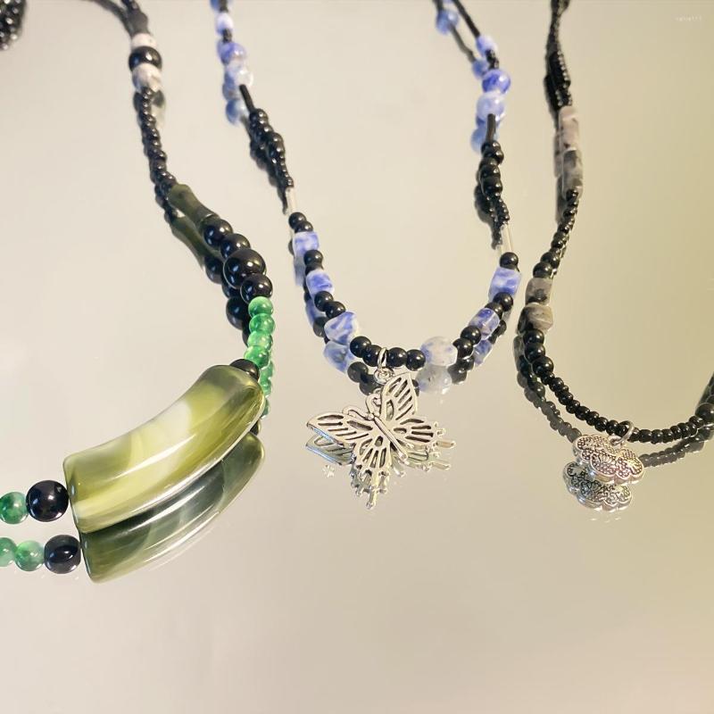 Pendant Necklaces Chinese Style Butterfly Blessing Health Safety Lock Natural Stone Bead Necklace Clavicle Chain For Women Fashion Jewelry
Pendant Necklaces Chinese Style Butterfly Blessing Health Safety Lock Natural Stone Bead Necklace Clavicle Chain For Women Fashion Jewelry