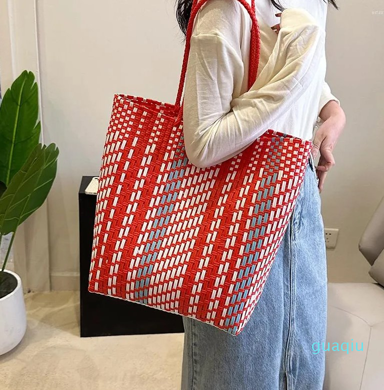 Designer-Evening Bags Women Summer Straw Basket Shoulder Woven Beach Bag Knit Designer Shopper Totes Female Travel Handbag Purse, Big red
Designer-Evening Bags Women Summer Straw Basket Shoulder Woven Beach Bag Knit Designer Shopper Totes Female Travel Handbag Purse, Big red