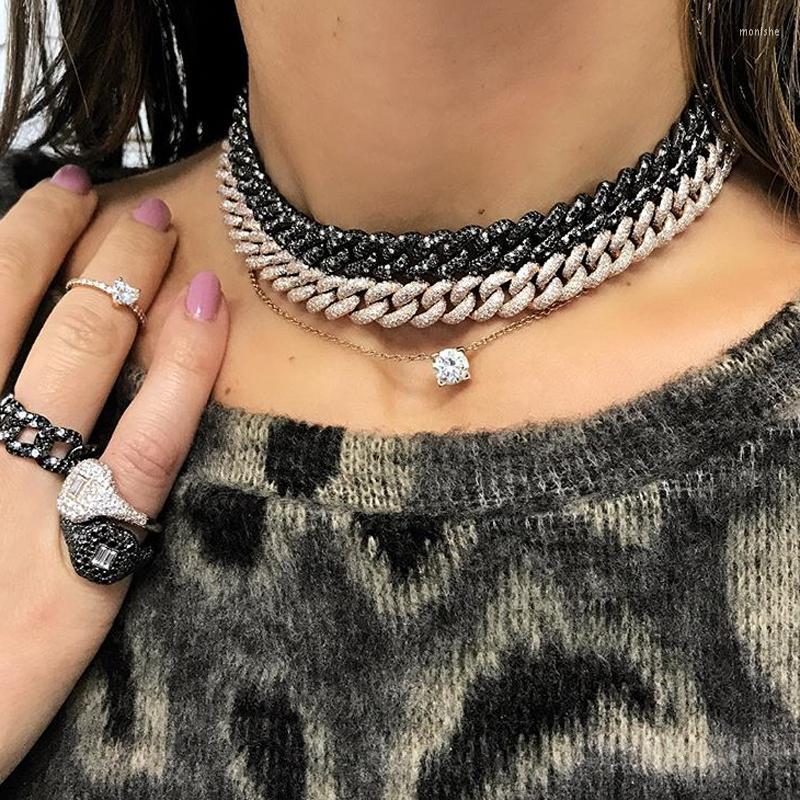 Choker Black Iced Out Bling Cuban Link Miami Necklace 2 Row 5A Zircon Hip Hop Fashion Women Jewelry Party Gift
Choker Black Iced Out Bling Cuban Link Miami Necklace 2 Row 5A Zircon Hip Hop Fashion Women Jewelry Party Gift