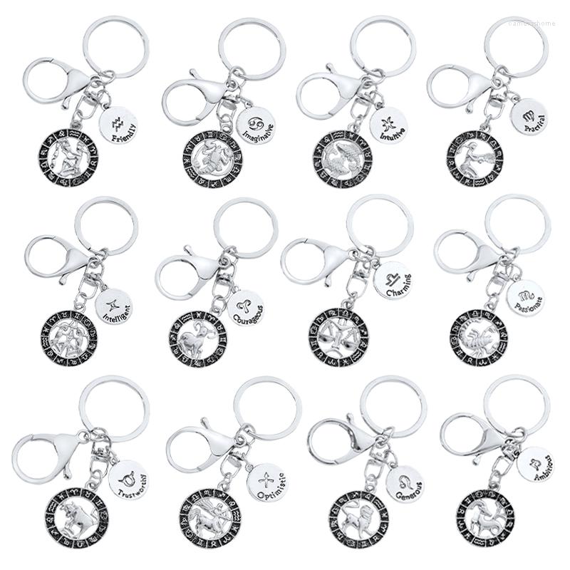 Keychains Creative Personality Twelve Constellations Key Chain Fashion Retro Trend Hollowed Out Round Brand Pendant
Keychains Creative Personality Twelve Constellations Key Chain Fashion Retro Trend Hollowed Out Round Brand Pendant