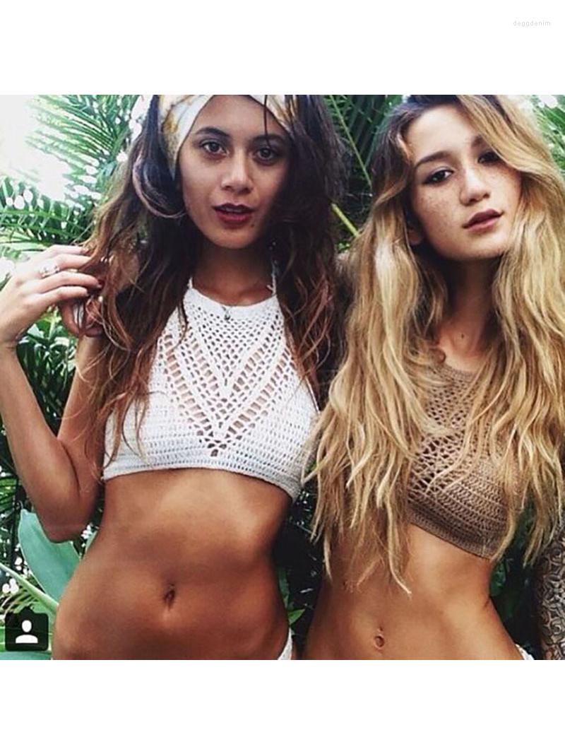 Women's Swimwear Explosions Hook Beach Bikini Sexy Hand-woven Wrapped Neck Bra, Beige
Women's Swimwear Explosions Hook Beach Bikini Sexy Hand-woven Wrapped Neck Bra, Beige